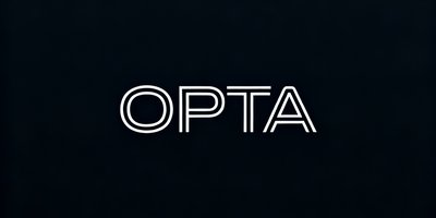 OPTA体育数据公司品牌标识，深色背景上展示简洁的字母标志，代表全球领先的体育数据供应商之一
